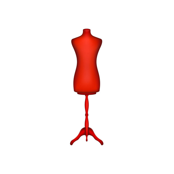 Vintage dress form in red design - Vector, Imagen