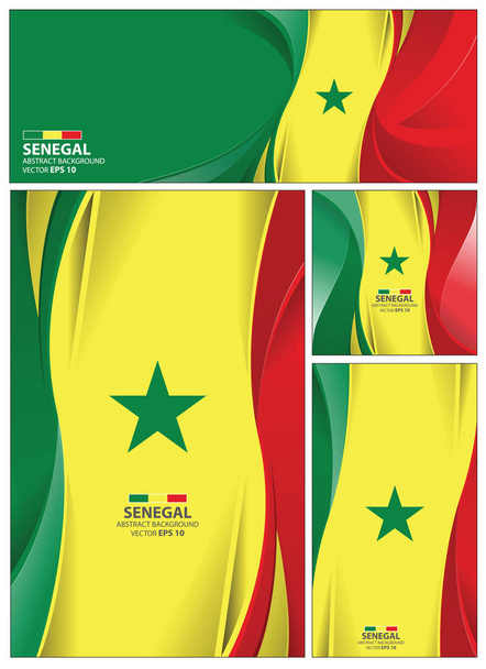 Resumen Senegal Fondo de la bandera
 - Vector, Imagen