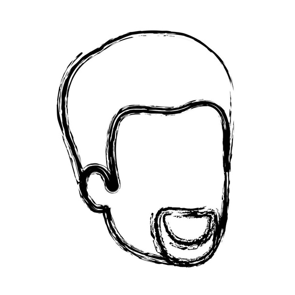 silueta borrosa del hombre sin rostro con la barba van dique
 - Vector, imagen