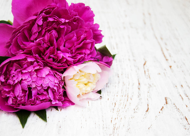 Peony flowers on a table - Photo, Image