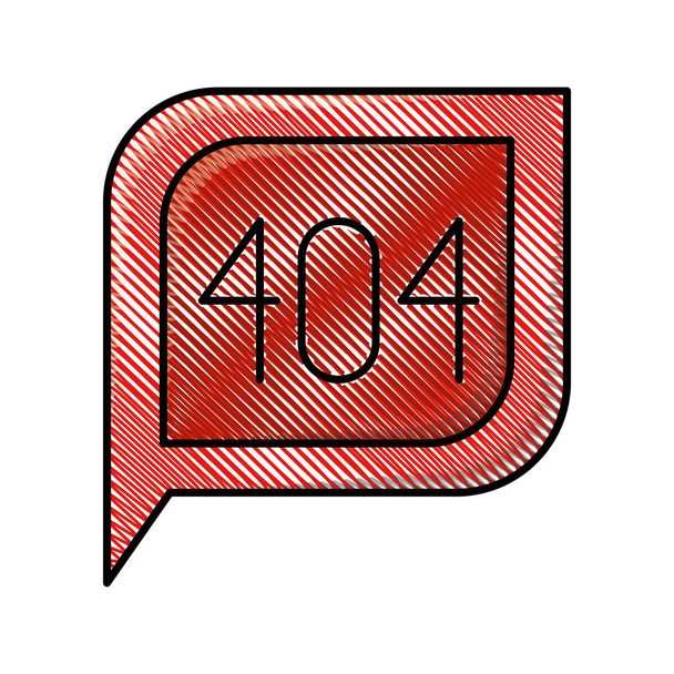 couleur crayon silhouette dialogue carré avec queue avec 404 symbole introuvable
 - Vecteur, image