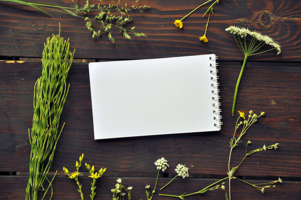 White paper notepad mock up - Фото, изображение