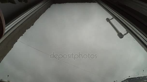 Storm clouds outside the window - Video, Çekim