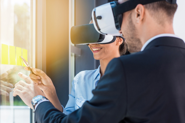 businesspeople in vr headsets  - Photo, Image