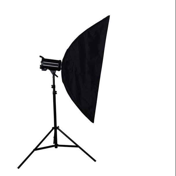 Studio lighting on white background with clipping part - Photo, Image