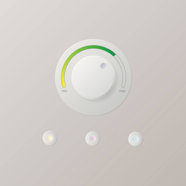 White Botton Clean gesign - Вектор,изображение