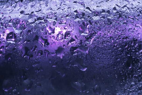 wet purple abstract background, drop water wallpaper - Photo, Image