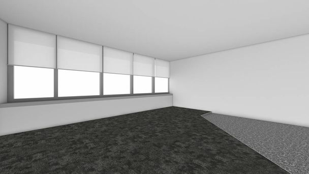 habitación vacía moderna, 3d renderizar el diseño de interiores, maqueta de ilustraciones
 - Foto, imagen