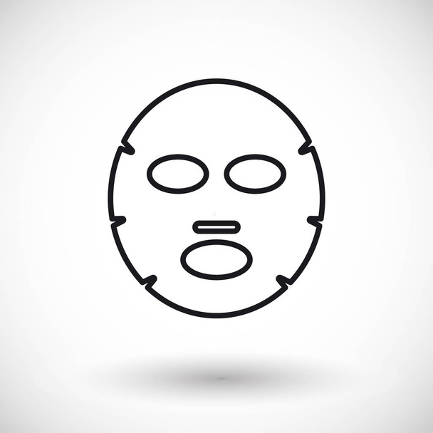Facial mask vector thin line web icon - Vector, afbeelding
