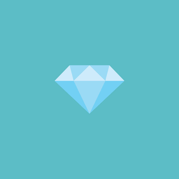 フラット アイコン ダイヤモンド要素。きれいな背景に分離されたフラット アイコン宝石宝石のベクター イラストです。ダイヤモンド、宝石、宝石のシンボルとして使用することができます。. - ベクター画像