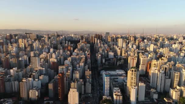 Luchtfoto van de stad van Sao Paulo, Brazilië - Video