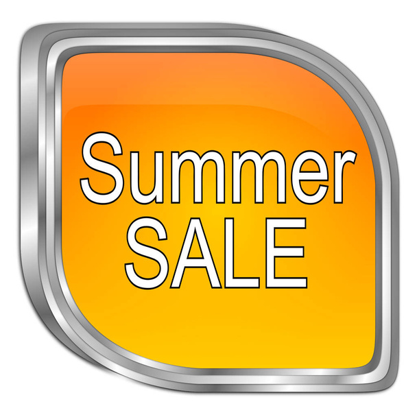 Кнопка Летняя распродажа - 3D иллюстрация
 - Фото, изображение
