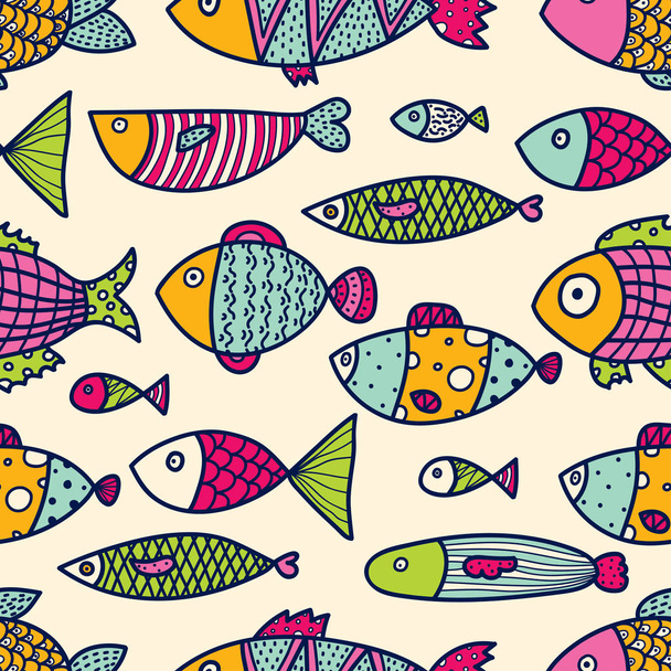 fish seamless pattern - Διάνυσμα, εικόνα