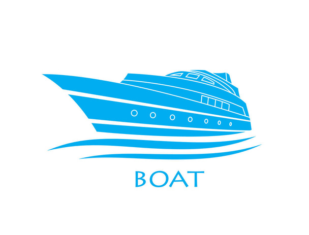 csónak logó vektor, ábra eps 10 - Vektor, kép