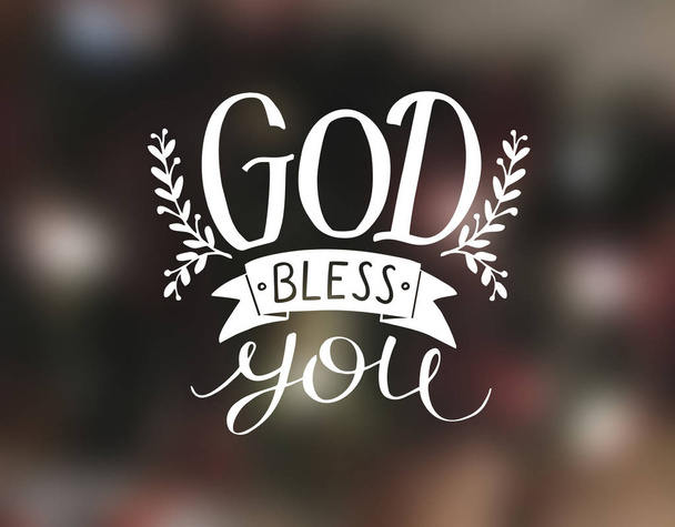 Hand lettering God bless you. - Photo, Image