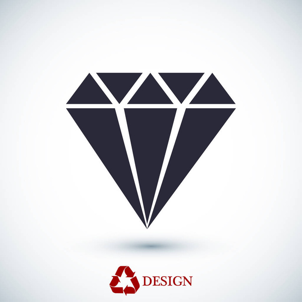 Diamond sign icon - Vector, Image