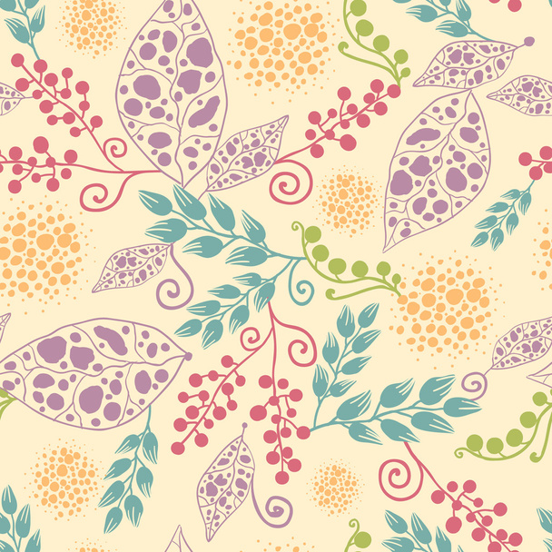 Abstract Leaves Seamless Pattern Background - Vector, Imagen