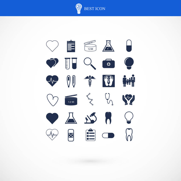 Medical icons set - Vector, Image