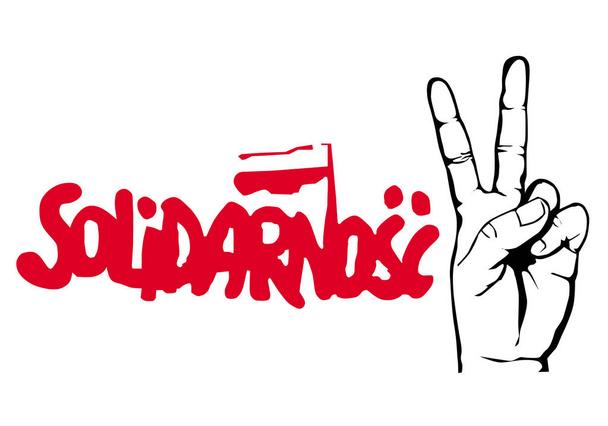 Polonya dayanışma logosu - Vektör, Görsel