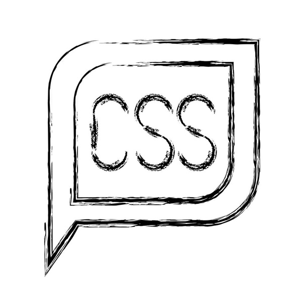 monochrome flou silhouette dialogue carré avec queue avec symbole css
 - Vecteur, image
