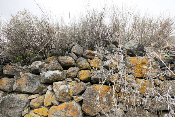 Stone walls in an old garden - Photo, Image