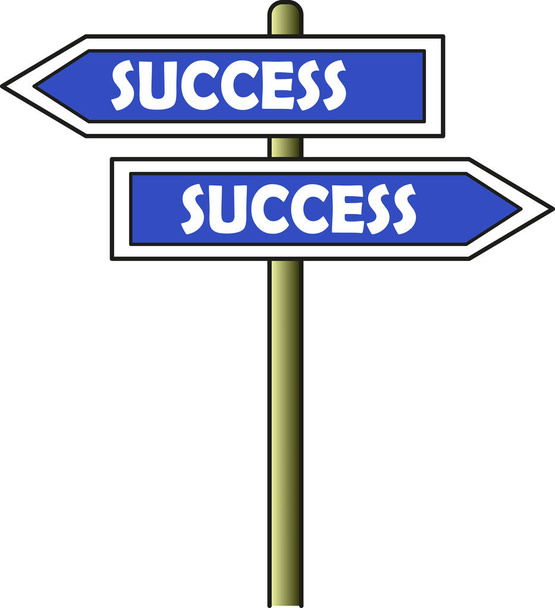 Success - Success street sign - Original - Vector, Image