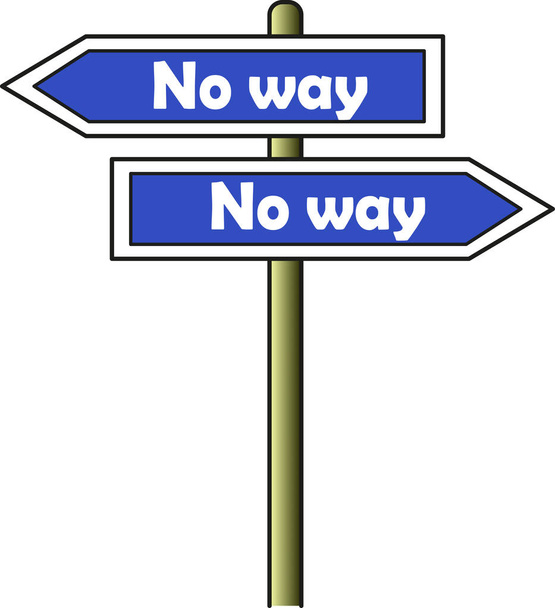 No way - No way street sign - Оригинал
 - Вектор,изображение