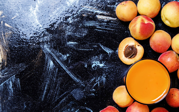 Apricot smoothie in glass,  - Fotoğraf, Görsel