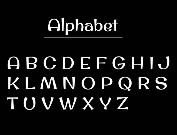 Litery alfabetu. Litery alfabetu biały  - Wektor, obraz