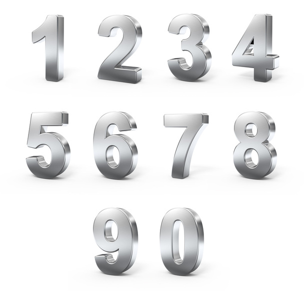 3d Numeri metallici
 - Foto, immagini