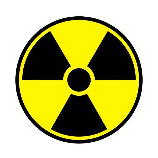 Εικονογράφηση διάνυσμα τοξικό σημάδι, σύμβολο. Προειδοποίηση ραδιενεργού ζώνης σε εικονίδιο τριγώνου που απομονώνεται σε λευκό φόντο. Ραδιενέργεια. Σύμβολο επικίνδυνης περιοχής ακτινοβολίας. Χημεία δηλητήριο αεροπλάνο σήμα. - Διάνυσμα, εικόνα