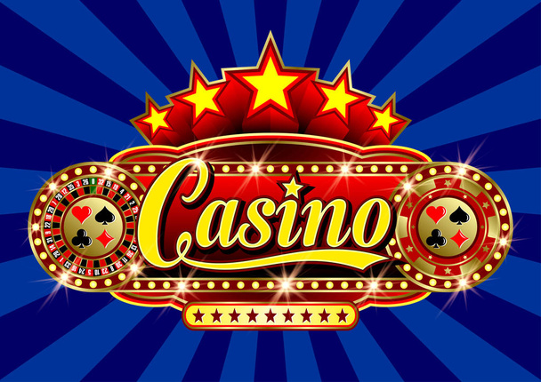 Advertising signboard Casino in vector - Vector, Image
