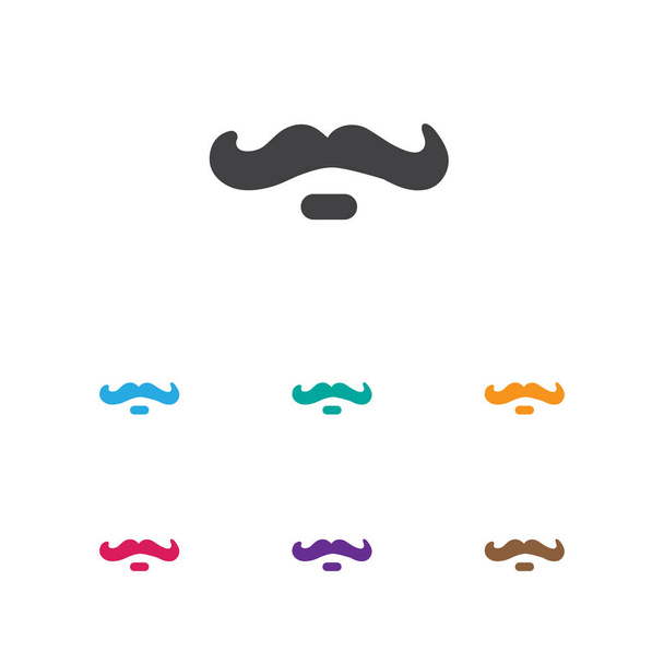 Vector Illustration Of Tonsorial Artist Symbol On Whiskers Icon. Premium Quality Isolated Mustache Element In Trendy Flat Style. - Vetor, Imagem