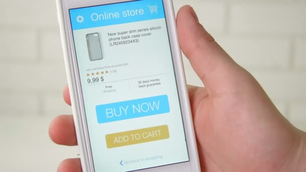 Pagare per caso smartphone in applicazione negozio online utilizzando il telefono cellulare
 - Filmati, video
