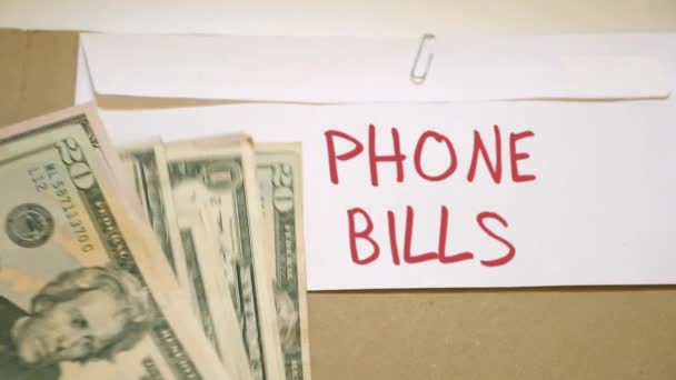 Phone bills costs concept - Footage, Video