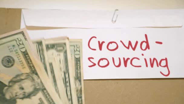 Crowdsourcing έννοια εισοδήματος - Πλάνα, βίντεο
