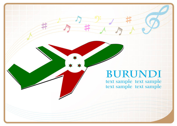 plane icon made from the flag of burundi - Vector, Image