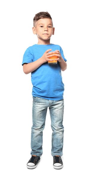 Cute little boy with juice - Φωτογραφία, εικόνα