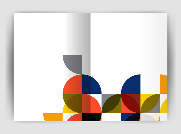 Modelo de impresión de informe anual empresarial de diseño de círculo abstracto
 - Vector, Imagen