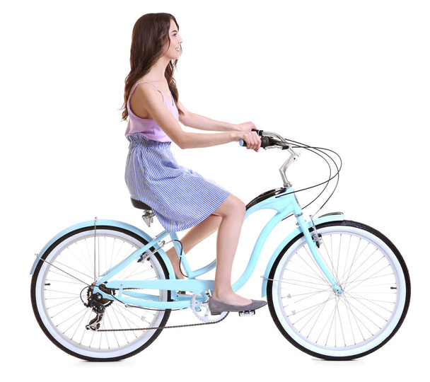 woman riding bicycle - Foto, Imagen
