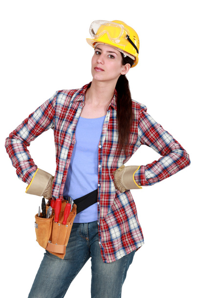 Serious woman with tools - Photo, image