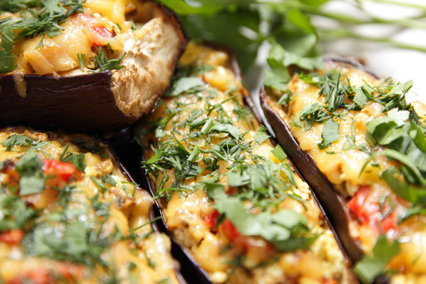 Stuffed eggplant from the oven - Foto, imagen