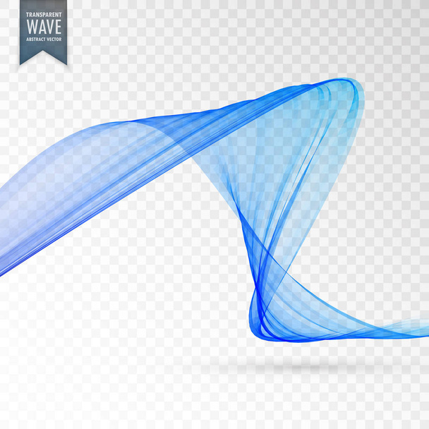 blue wave transparent effect background - Vector, afbeelding