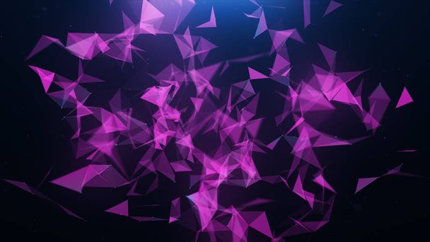 abstrakte rosa Plexus-Dreieck Hintergrund - Foto, Bild