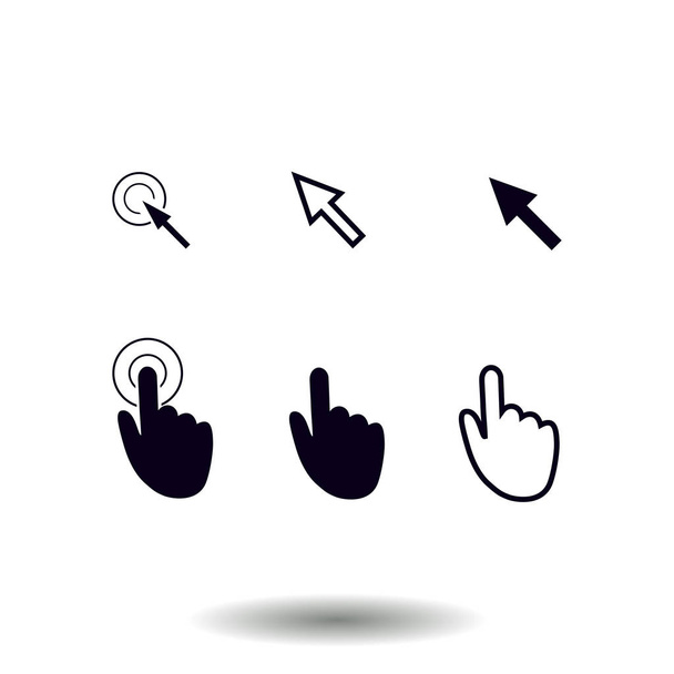 Mouse, hand, arrow. - Vector, Image