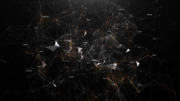 Abstrakcyjny obraz globalnej sieci na świecie w formie splotu - Zdjęcie, obraz