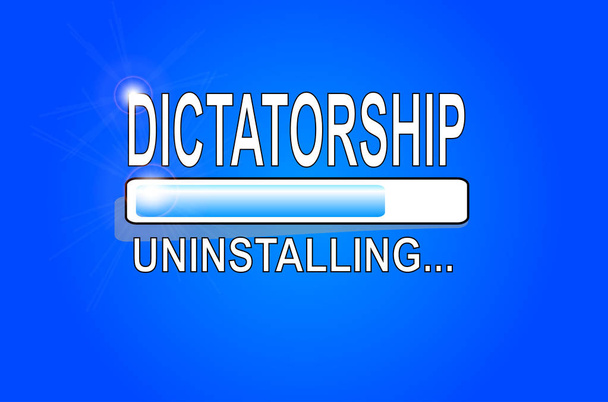 Dictatuur Uninstalling proces - Vector, afbeelding