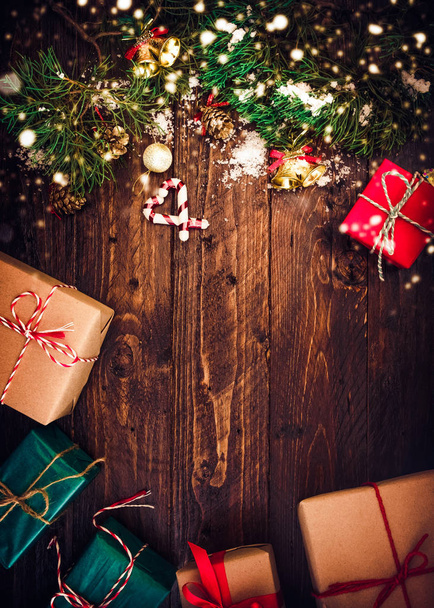 Fondo de Navidad con decoraciones - Foto, imagen