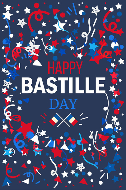Happy Bastille Day - Vector, Image