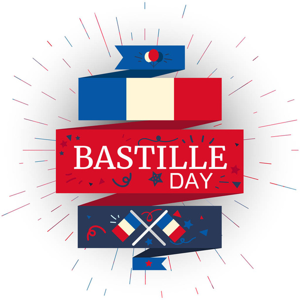 Happy Bastille Day - Vector, Image